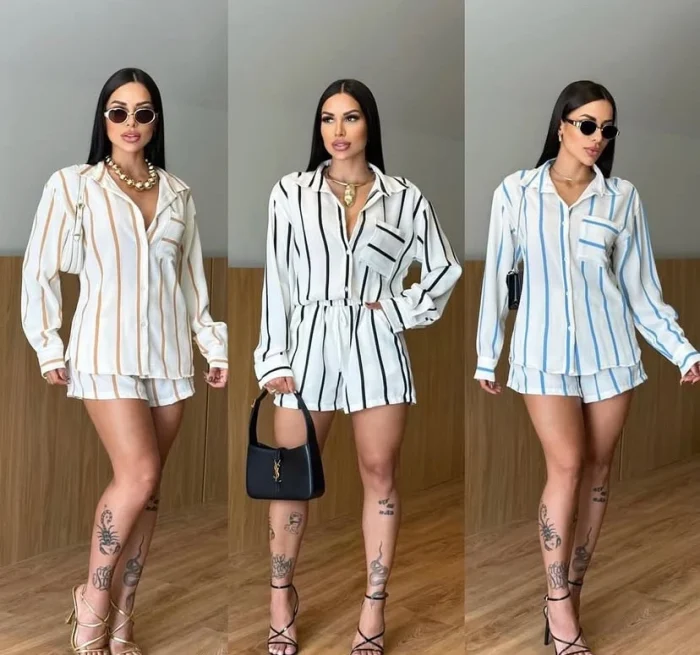 conjunto mari chemise e short