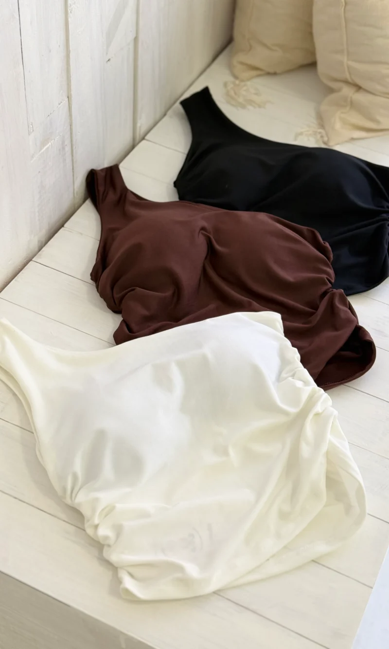 cropped drapeado um ombro