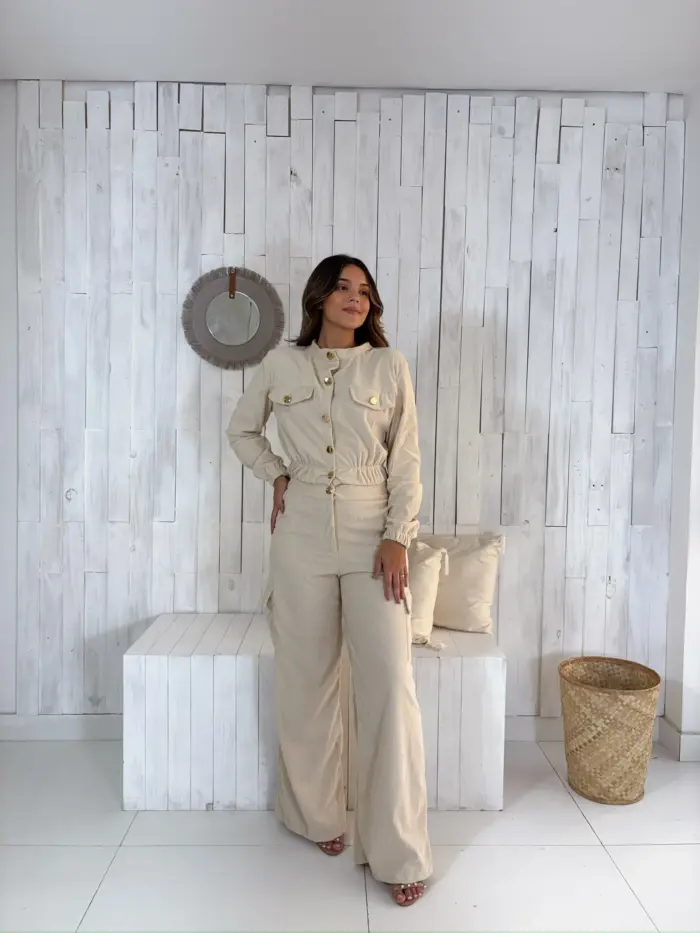 conjunto cotelÊ casaco e pantalona