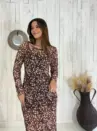 Vestido Leandra Manga Longa - Tule Estampado