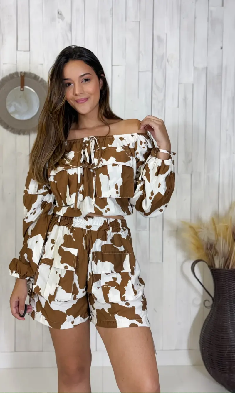 Conjunto Fabi - Cargo - Cow Print