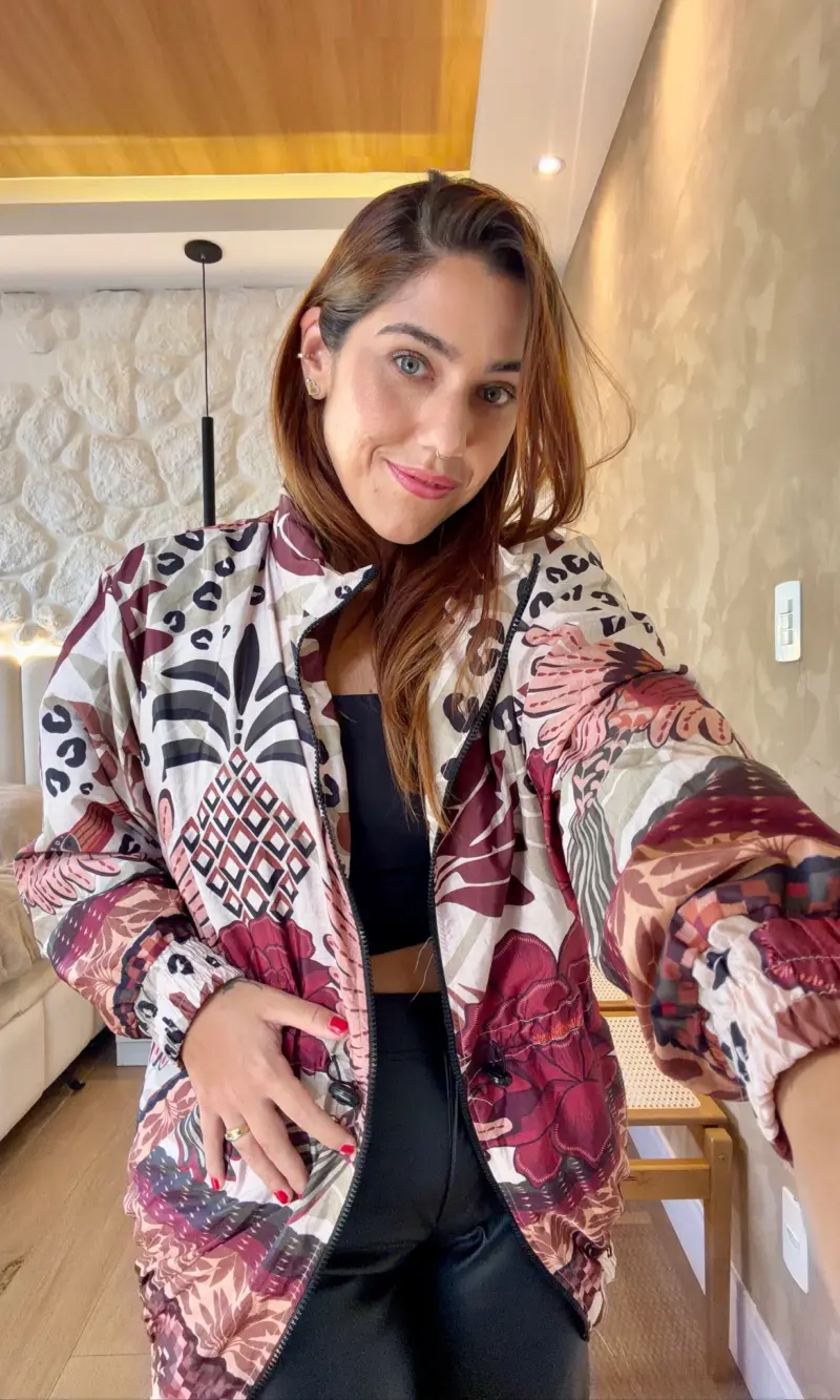 corta vento estampado