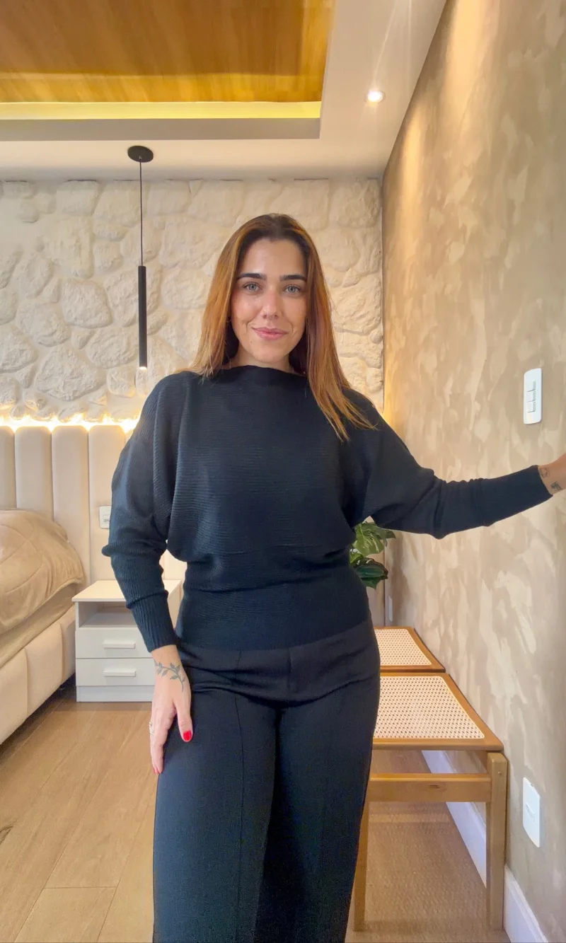 Blusa Mafê - Tricô Modal - Importada