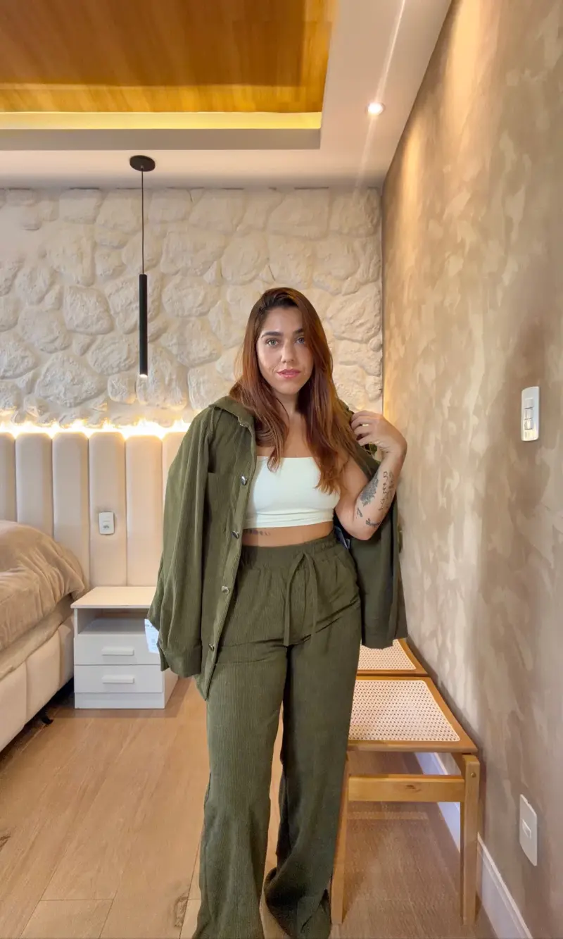 conjunto cotelÊ camisa e pantalona