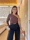 Body Nula Manga Drapeado