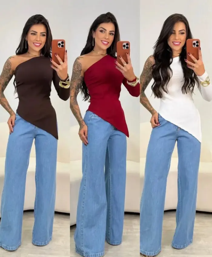 blusa duda manga longa