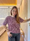 tshirt de malha animal print