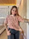 tshirt de malha animal print