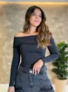 Blusa Ombro A Ombro - Poliamida