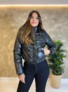 Jaqueta Puffer De Couro - Peluciada