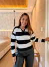 Blusa Maitê Gola Polo - Tricô Modal
