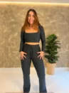 Conjunto Camile - Cropped E Calça Flare