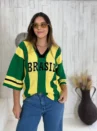 Tshirt Oversized De Tricô - Brasil