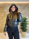 Jaqueta Puffer De Couro - Peluciada