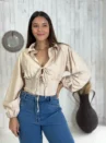 Cropped Nádia - Manga Longa