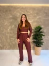 Conjunto Camile - Cropped E Calça Flare