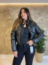 Jaqueta Puffer De Couro - Peluciada