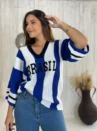 Tshirt Oversized De Tricô - Brasil