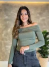 Blusa Ombro A Ombro - Poliamida