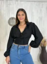 Cropped Nádia - Manga Longa
