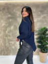 Poncho Denver Com Cinto - Tricô Modal