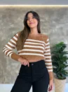 Cropped Tricô Mousse - Listrado