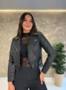 Jaqueta Couro Fake - Fivela