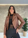 Jaqueta Couro Fake - Fivela