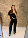 Conjunto Serena Tricô Modal - Tshirt E Pantalona
