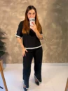 Conjunto Serena Tricô Modal - Tshirt E Pantalona