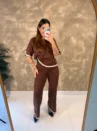 Conjunto Serena Tricô Modal - Tshirt E Pantalona