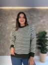 Blusa Charlote Listrada - Tricô Modal - Importada