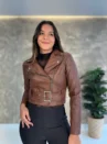 Jaqueta Couro Fake - Fivela