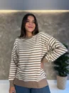 Blusa Charlote Listrada - Tricô Modal - Importada