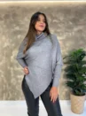 Poncho Denver Com Cinto - Tricô Modal