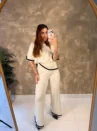 Conjunto Serena Tricô Modal - Tshirt E Pantalona