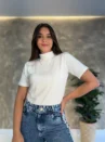 Tshirt Malha - Gola Alta